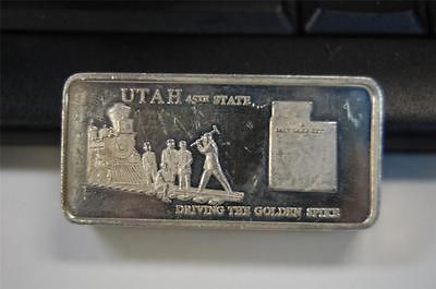 NICE** 2500 GRAINS STERLING SILVER U.S. INGOT 1ST EDITION UTAH