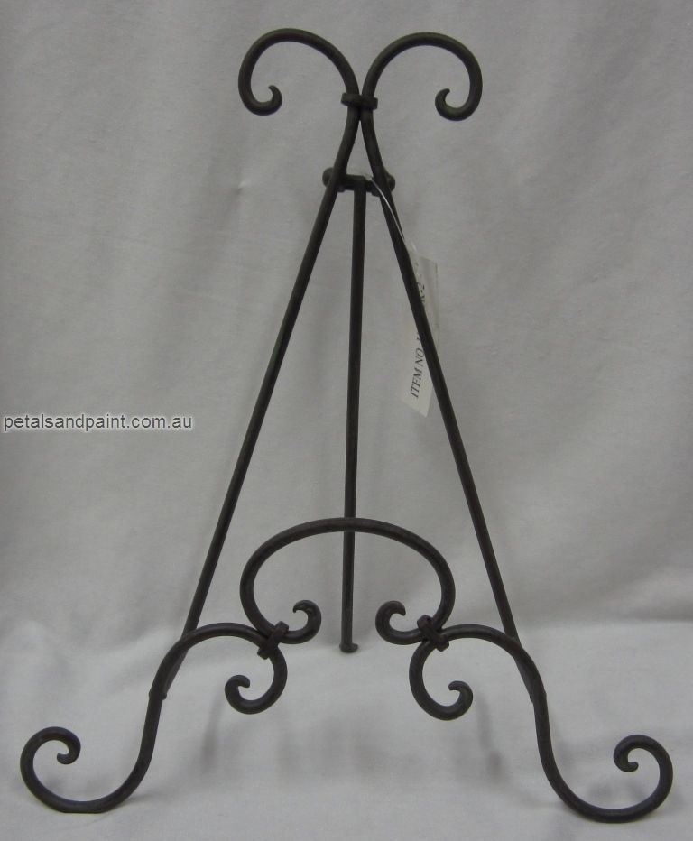  French Provincial Brown Iron Easel Stand, Suits Book, Photo,Plate