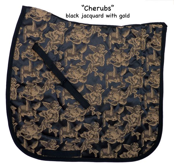  Black Cherub Angel Dressage Saddle Pad Show Freestyle Baroque