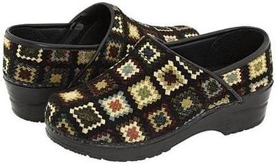 New Sanita Clogs Professional Vegan Patch Quilt Shoes