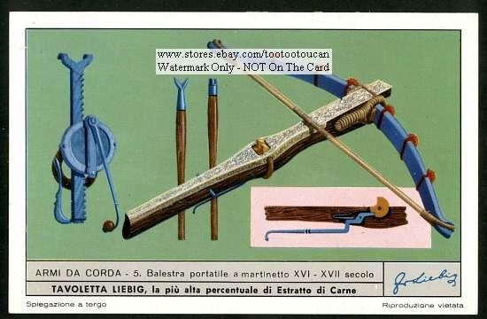  History of Crossbows Set of 6 C50 Y O Cards