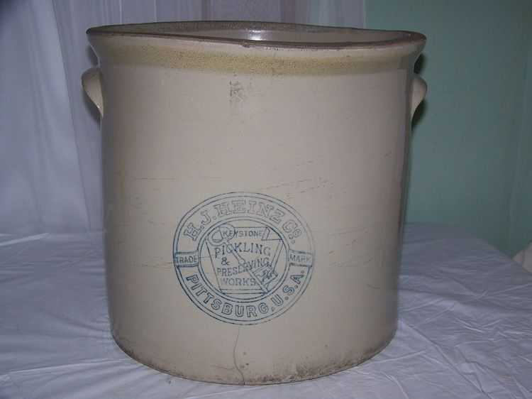 Antique c.1900 H.J.Heinz Pickling & Preserving Works Stoneware Pickle