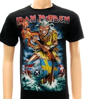 Iron Maiden Rock The Trooper Heavy Metal Music Alternative T Shirt Sz