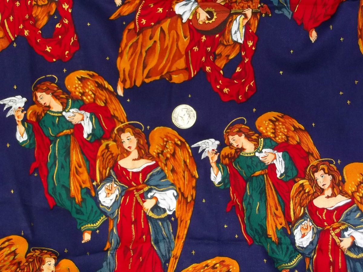 DIVINE ANGELS Alexander Henry COTTON QUILTING FABRIC 26+ REMNANT