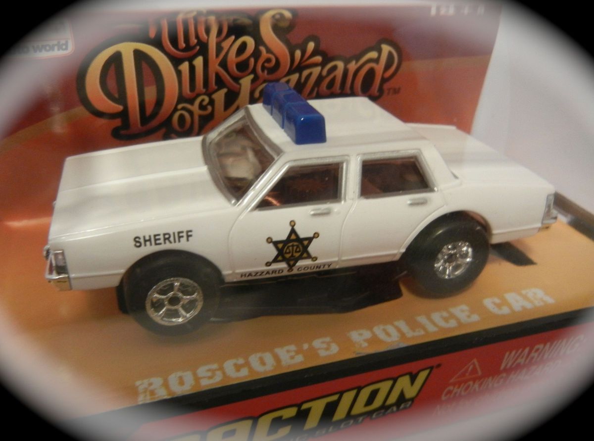 RARE AW AUTO WORLD DUKES OF HAZZARD ROSCOES POLICE HO SLOT CAR