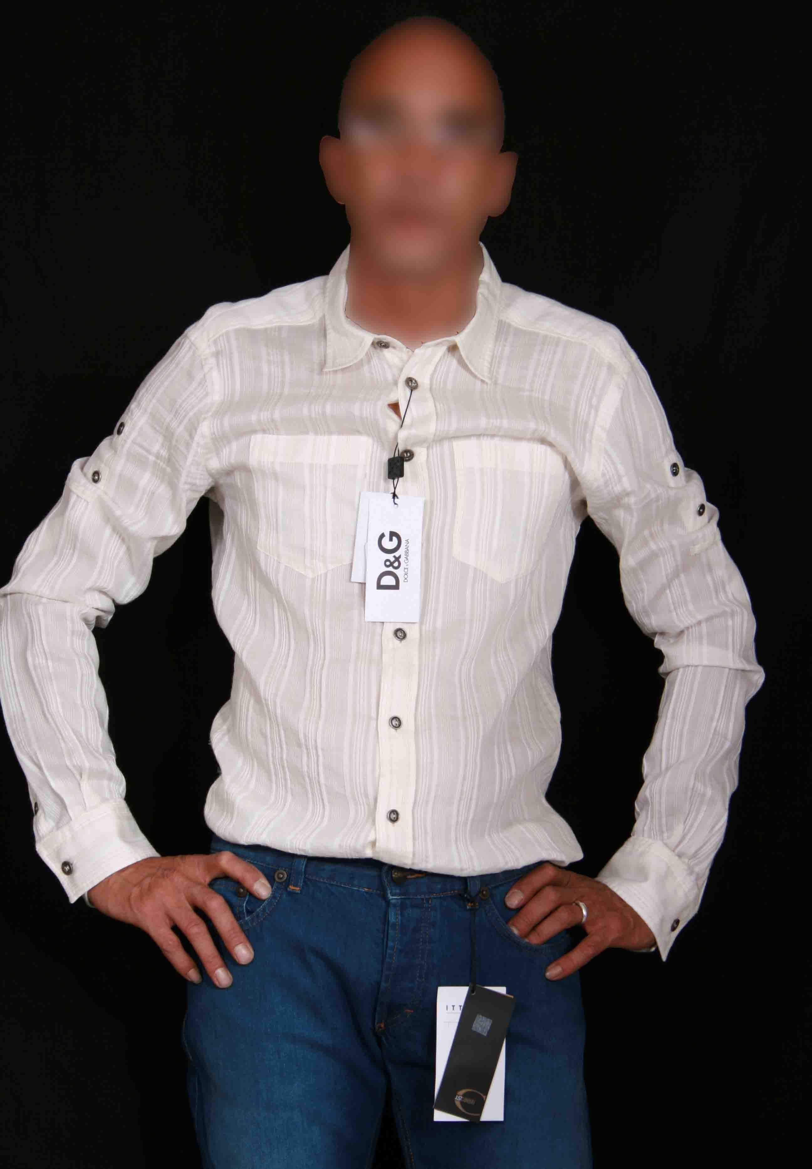 New 100% Authentic Dolce Gabbana D&G Men´s Dress Shirt Size 18.5 Top