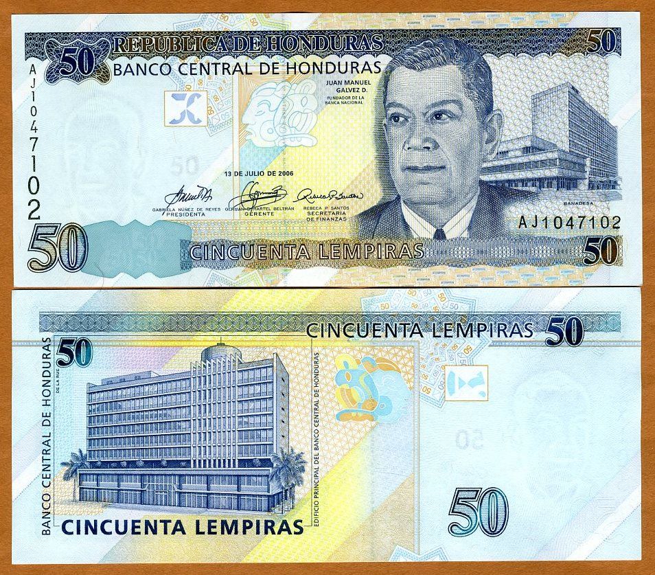 Honduras 50 Lempiras 2006 P 88 New UNC