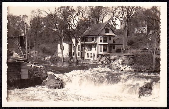 Hillsboro NH 1938 Flood RPPC Postcard Washed Out Bridge 1