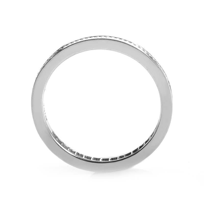 Hidalgo 18K White Gold Invisible Setting Diamond Band