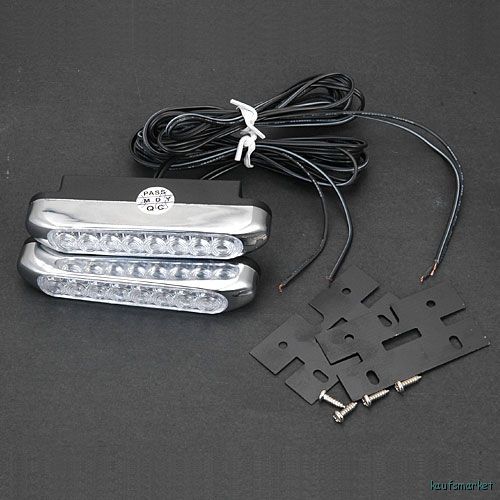 2pcs 8LED Hell Weiss Lampe Tagfahrlicht Scheinwerfer Ä