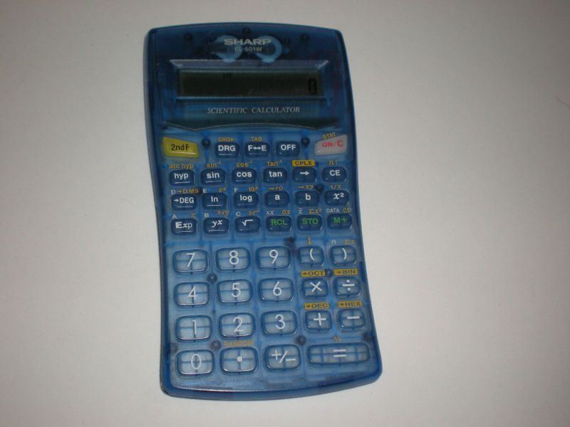 Sharp El 501W Scientific Calculator Blue 