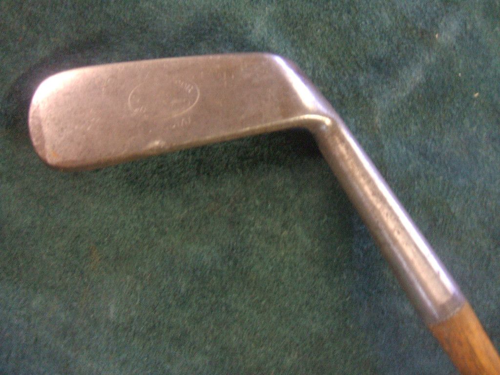 Antique Hickory Wood Shaft MacGregor Bent Neck Putter