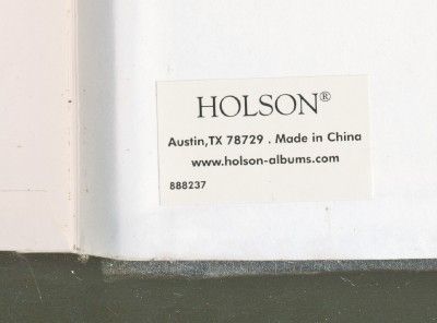 HOLSON Picture Frame PHOTO ALBUM Holds 200 4 X 6 Photos w/ MEMO CARDS