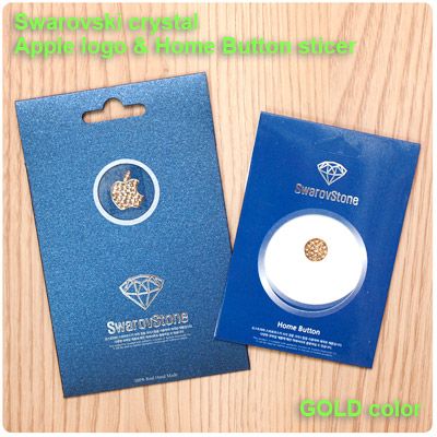 swarovski apple logo home button stickers set gold color specification