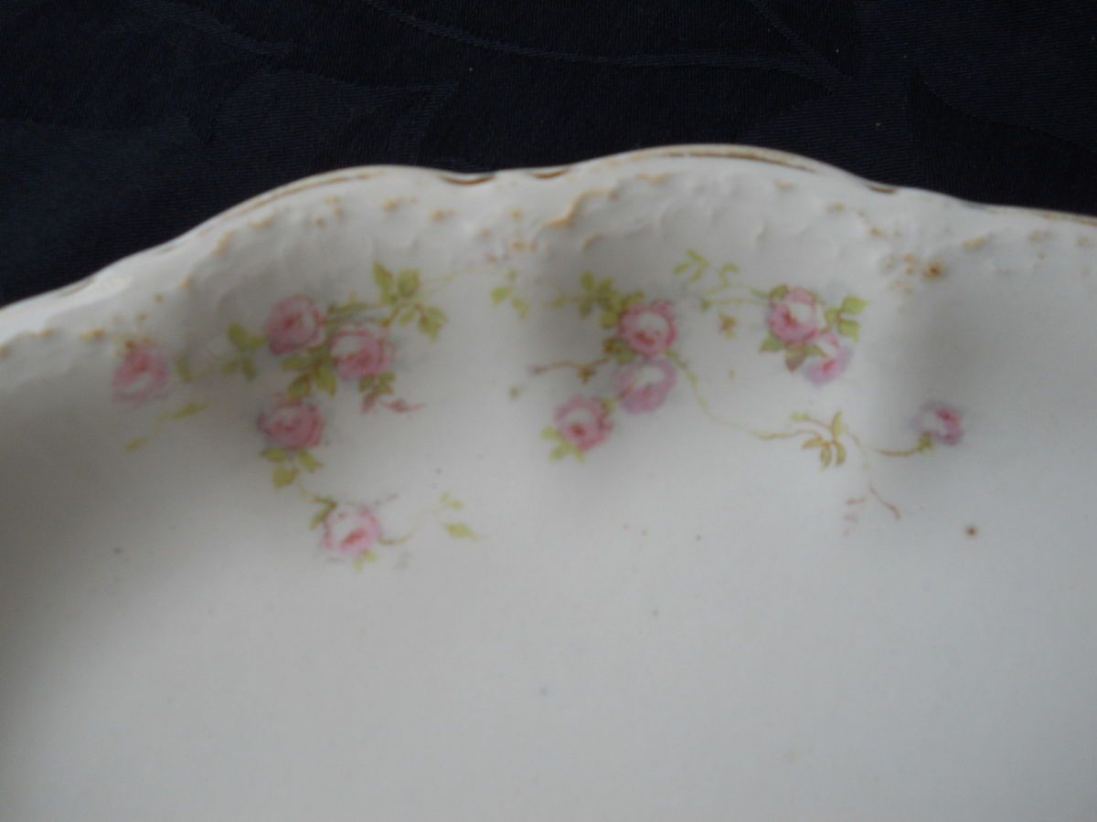 Vintage Homer Laughlin Serving Platter Hudson Pattern Pink Roses 1919