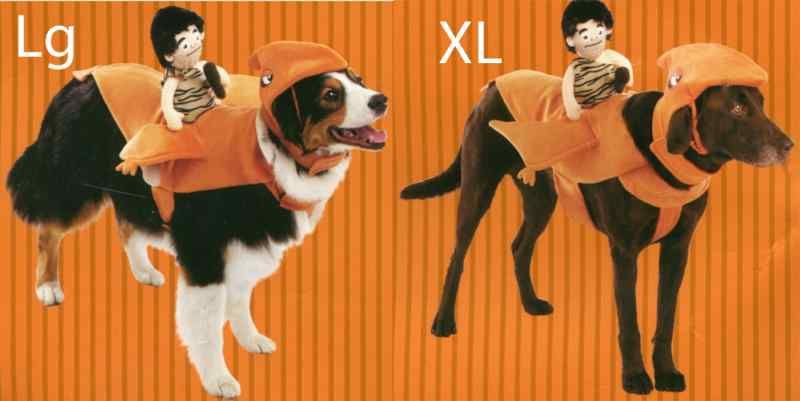 Caveman Flintstones Dinosaur Dog Rider Costume L XL