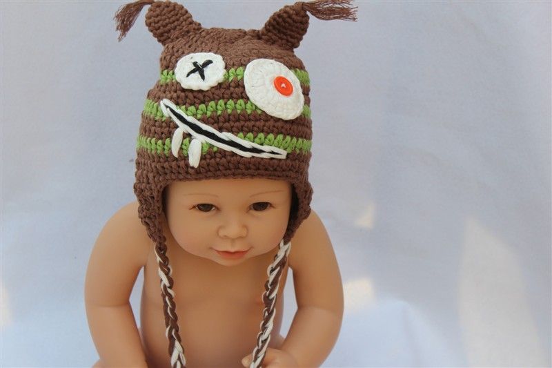 New Handmad Gorgeous Pilot Baby Toddler Earmuffs Hat Beanie Newborn to