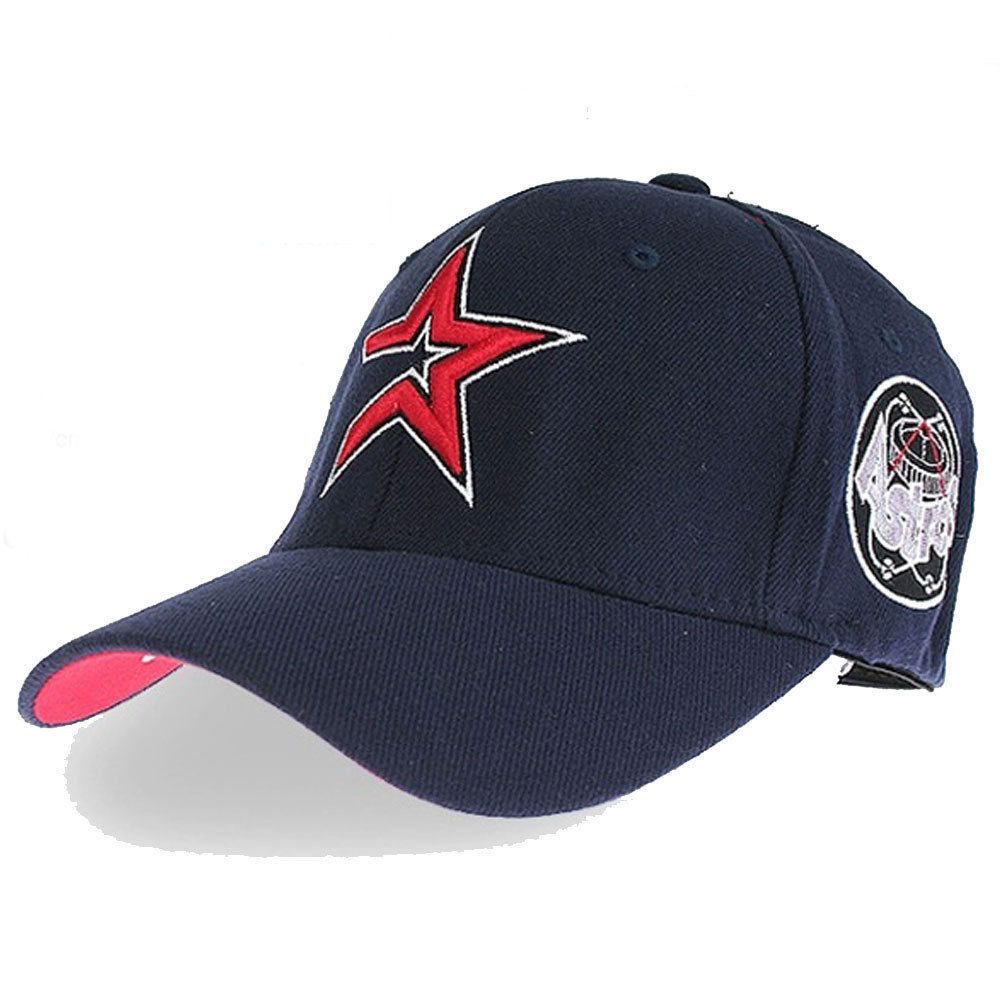 Houston Astros Flex Fit Flexible Band Hats Baseball Ball Cap Navy