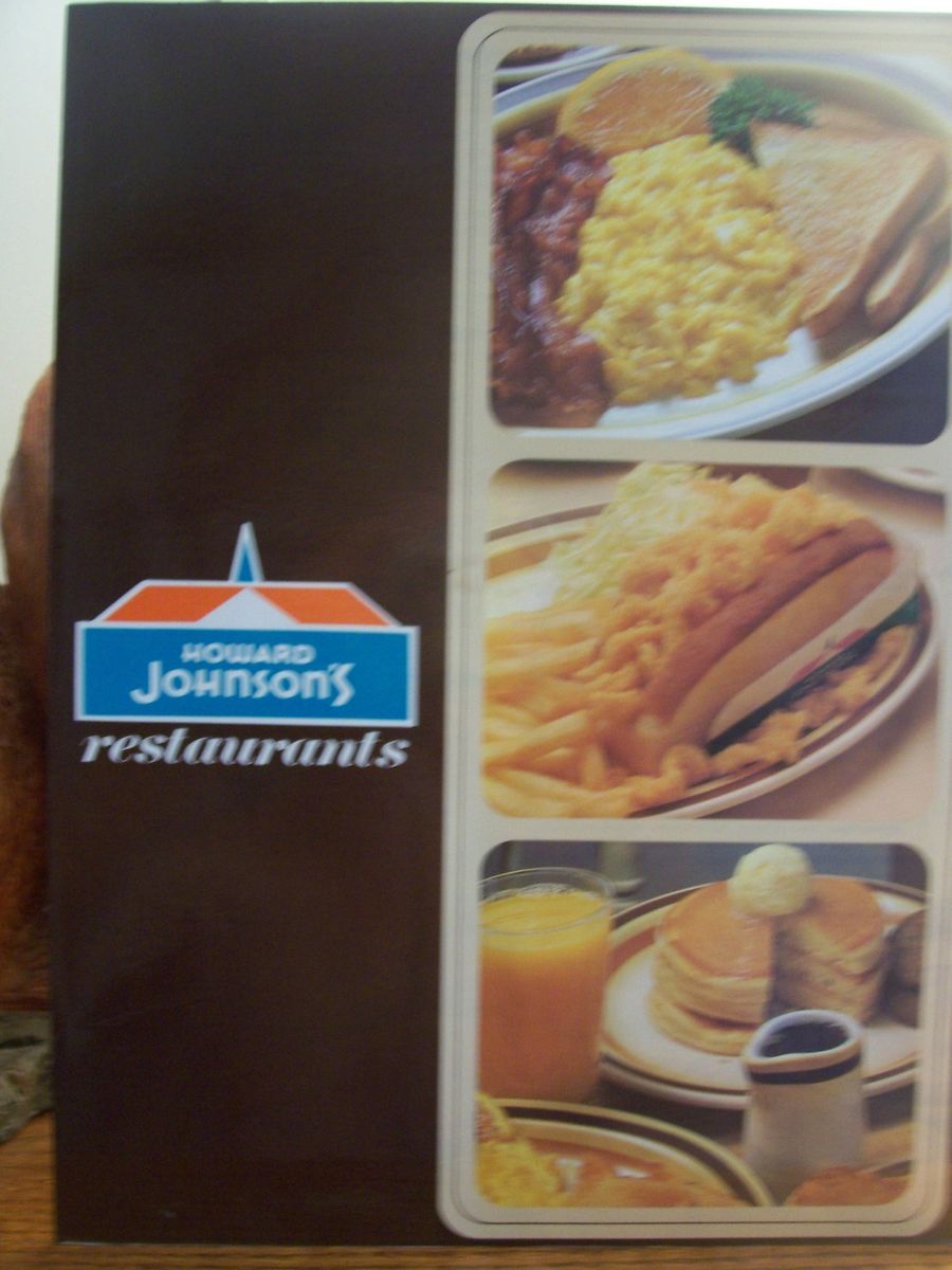 Howard Johnsons Breakfast Lunch Menu 1970s Logo Mint