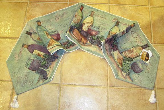 Red Wine Grape Vineyard Tapestry Table Runner Winget