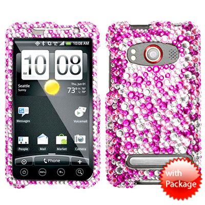 Bling Hard Phone Cover Case 4 HTC EVO 4G Sprint Elite H