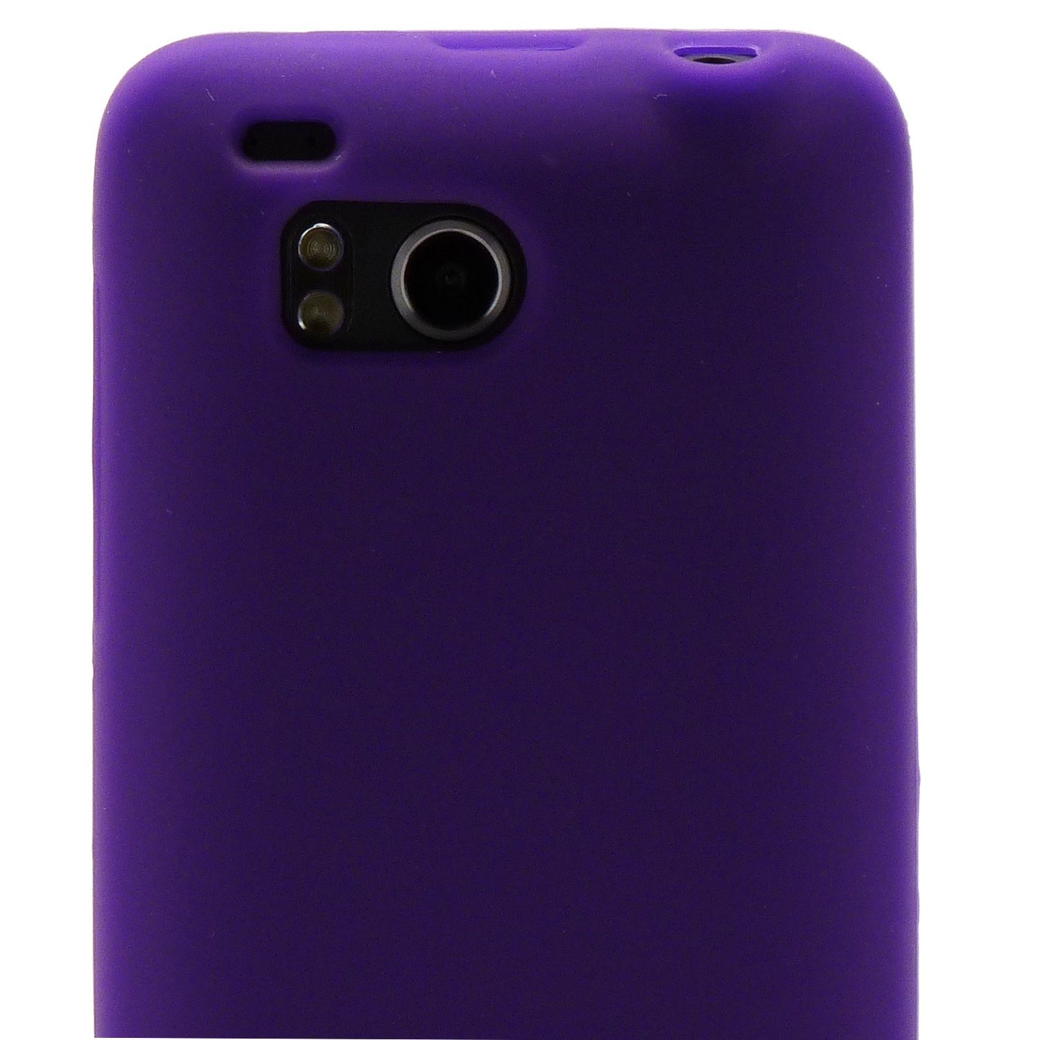 Purple Soft Skin Case Gel Rubber Cover HTC Thunderbolt