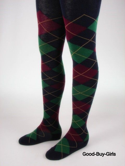 Hue Argyle Navy Sweater Tights s M Retail $18