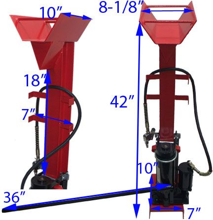 10 Ton Air Manual Hydraulic Log Wood Splitter Horizontal Vertical Free