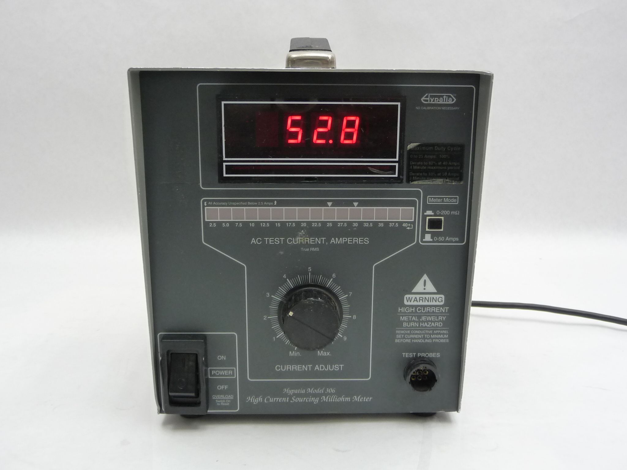 Hypatia MODEL306 High Current Sourcing Milliohm Meter AC Test Current