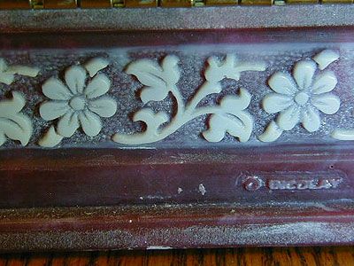  vintage Intricately Decorated incolay stone marked Jewelry Trinket Box