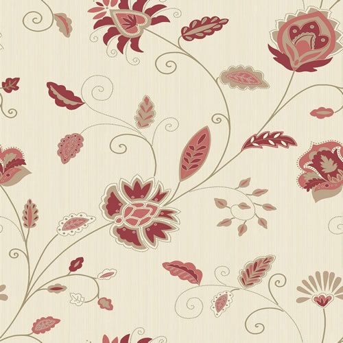 Crown Indian Quilt Red M0159 Wallpaper