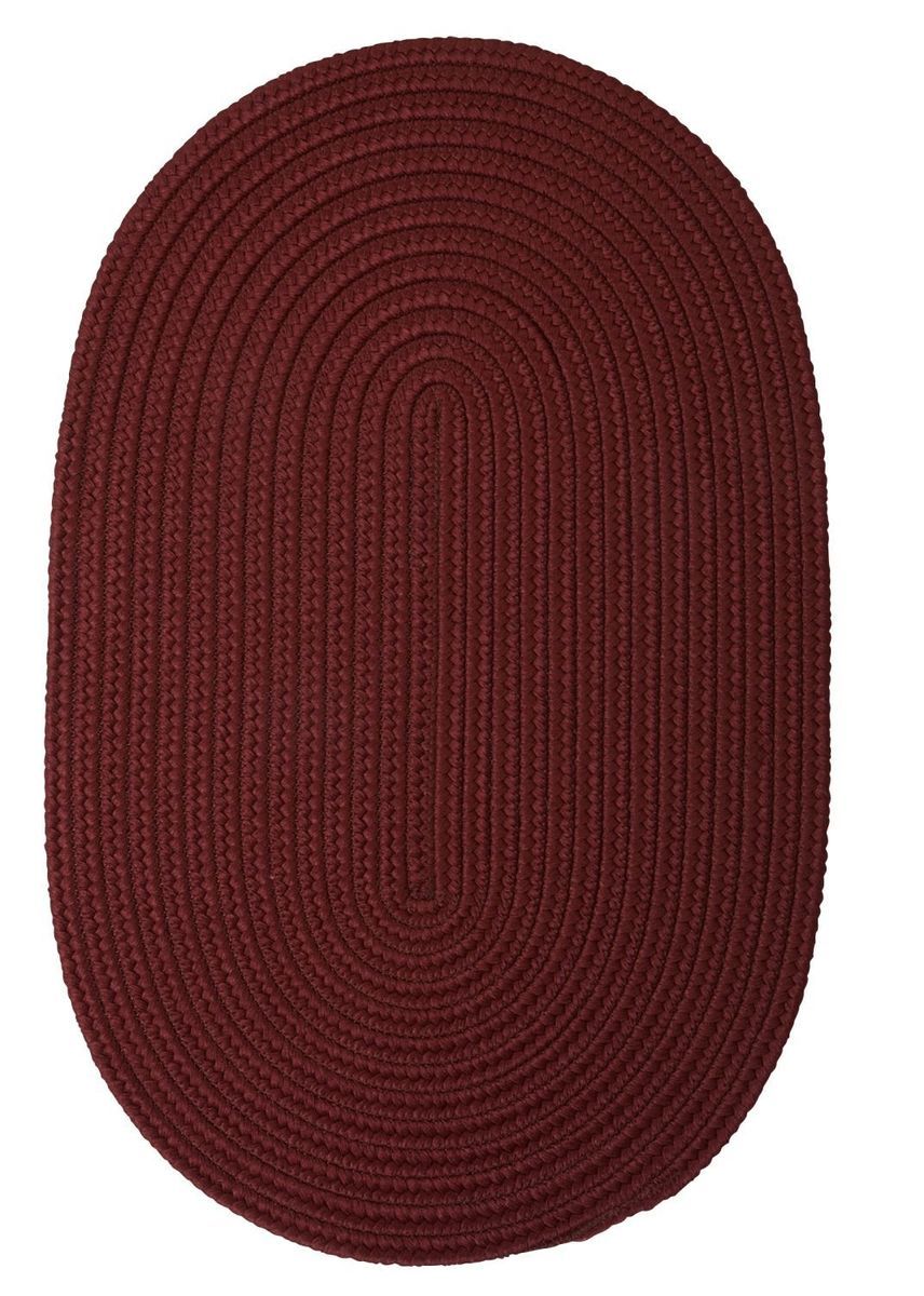 Braided Area Rug Indoor Outdoor Carpet Burgundy Corona in 18 Sizes