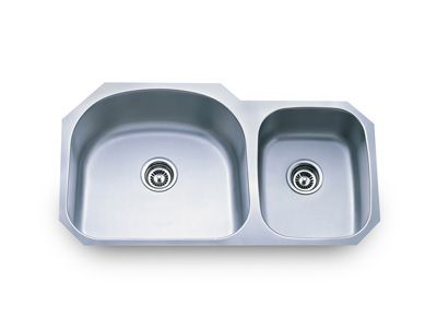 Pelican Sinks PL 817L 37 5 Stainless Steel Undermount Double Bowl