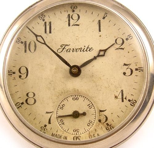 Ingraham Favorite Pocket Dollar Watch 1923 RARE