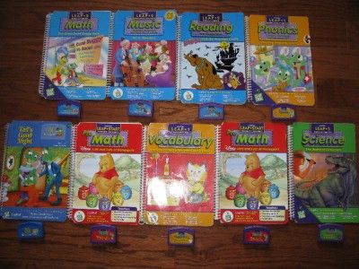 Lot 9 LeapFrog LeapPad Interactive Game Cartridges Books Leap 1 Leap 2