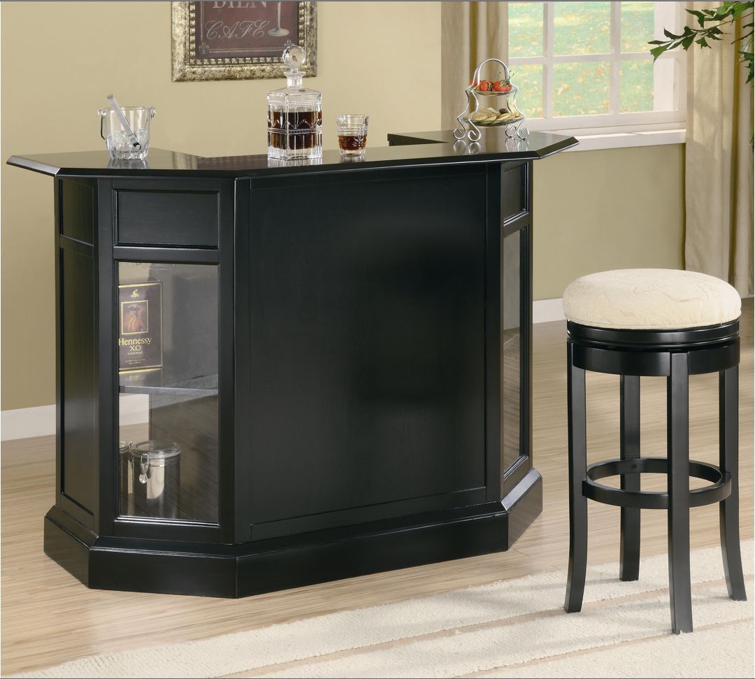 Inwood Contemporary Black Home Entertainment Bar Unit Coaster 100175