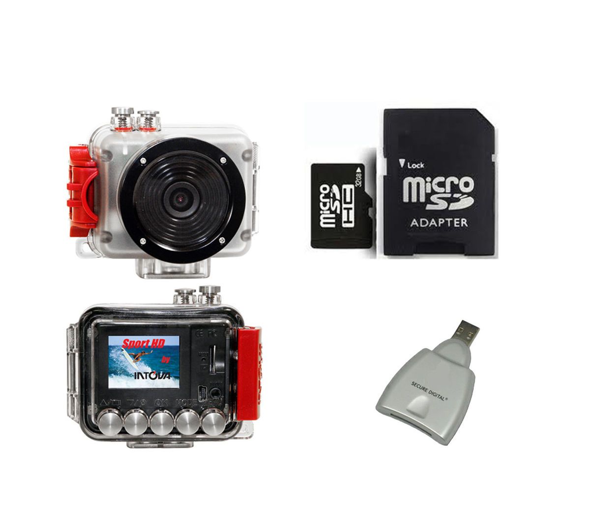 Intova SP1 Sport HD Video Underwater Digital Camera with Housing +32GB