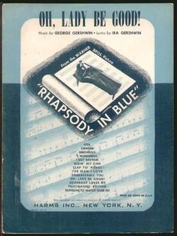  in Blue 1945 Oh Lady by Good Gershwin Movie Vintage Sheet Music