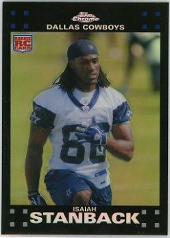 Isaiah Stanback Cowboys 2007 Topps Chrome Refractor RC