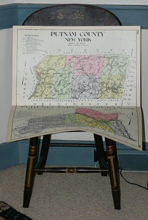 1912 Large Map Putnam County Schenectady County NY