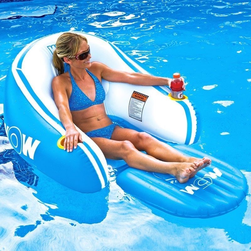 WOW Hideaway Lounge Inflatable Lake Raft Island Tubing Tube New 11