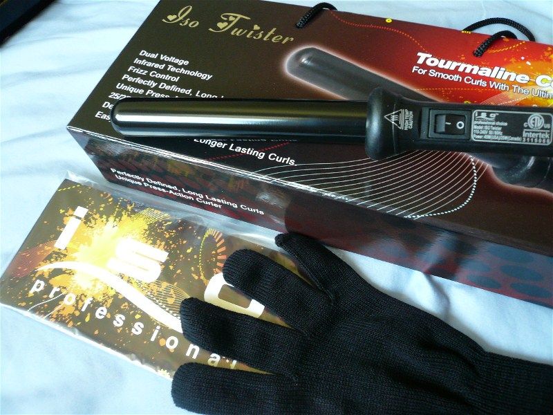 ISO Pro Twister 25mm Professional Hair Curling Iron Curler Black