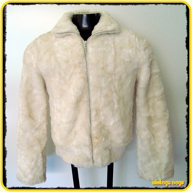 Lo Jennifer Lopez Faux Fur Jacket Coat Womens Size M Medium White
