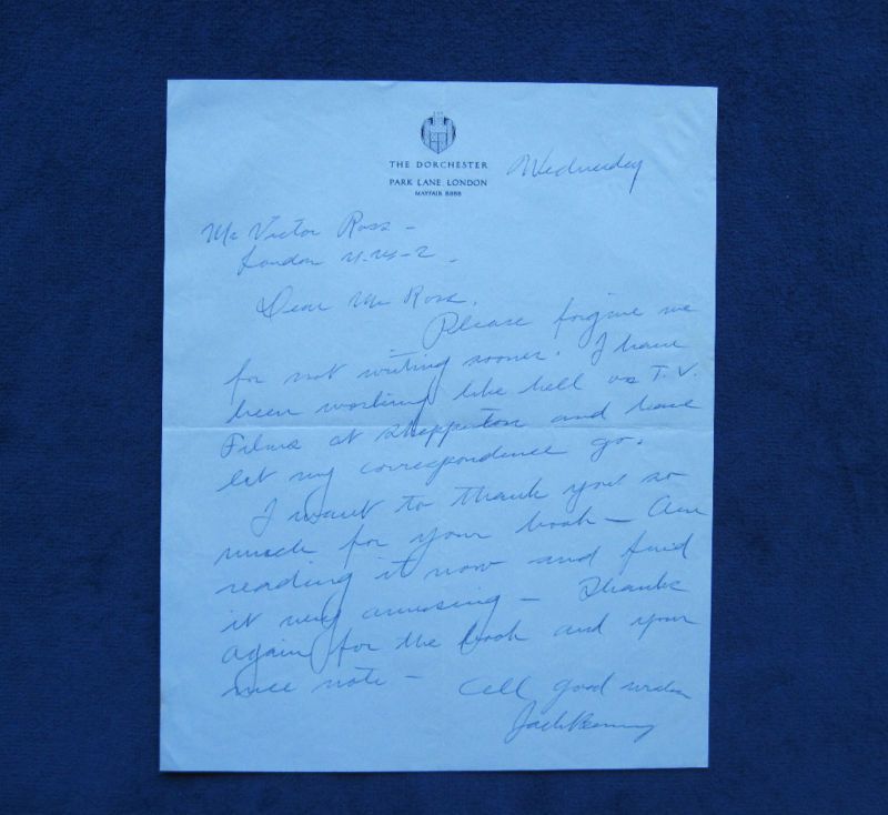 Original Autograph Letter Signed by Jack Benny