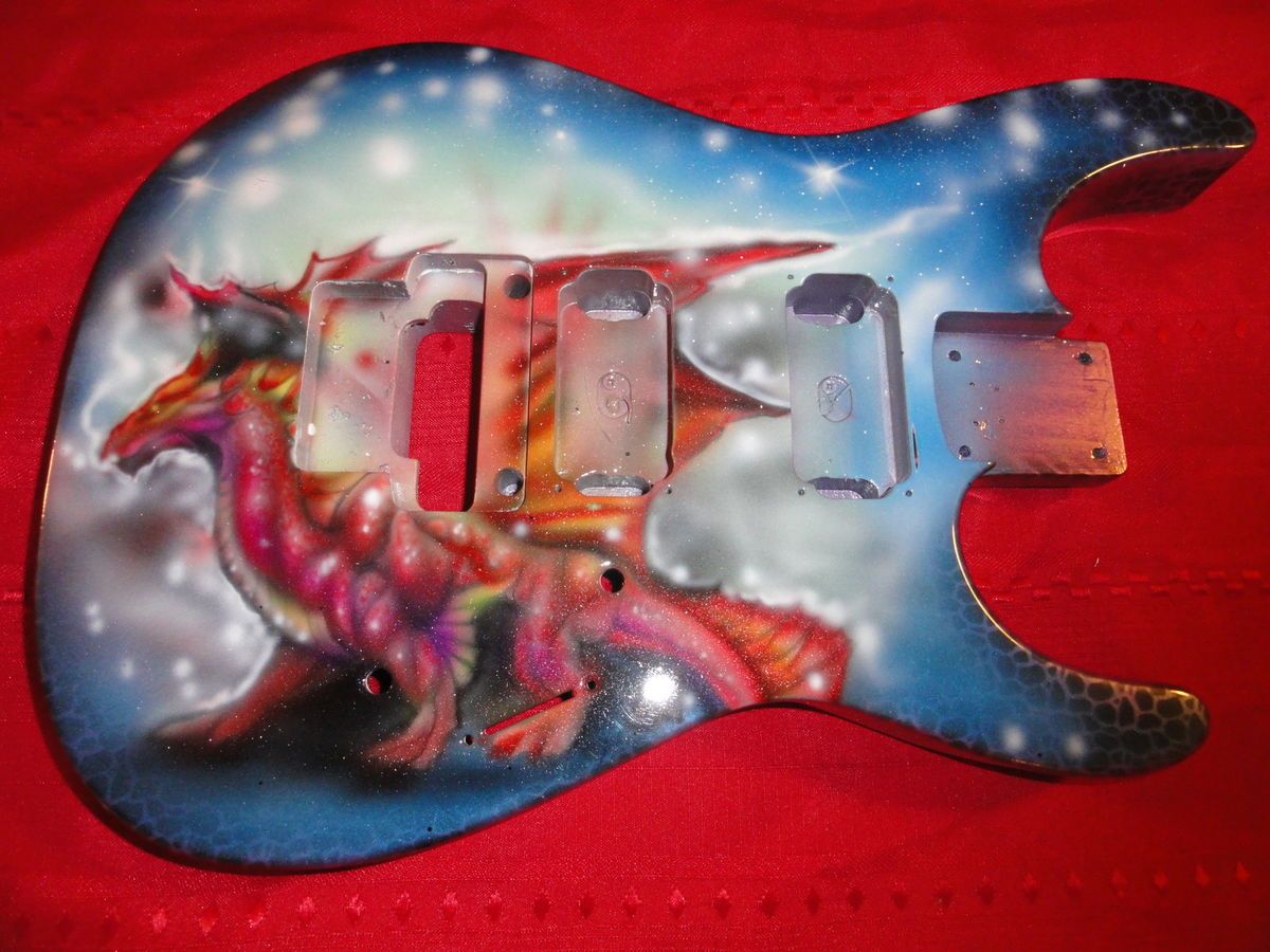 Jackson DXMG Guitar Body w Dragon Art Work