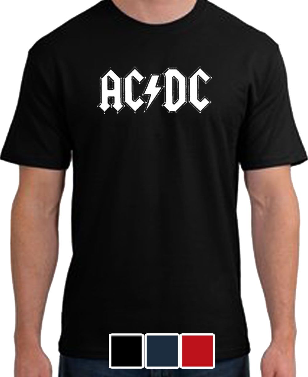 ACDC Logo Mens T Shirt Rock Music Retro Punk s 3XL