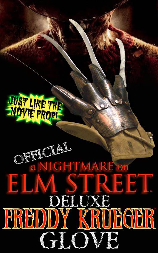 Official A Nightmare on Elm Street Freddy Krueger Plastic Cloth Glove