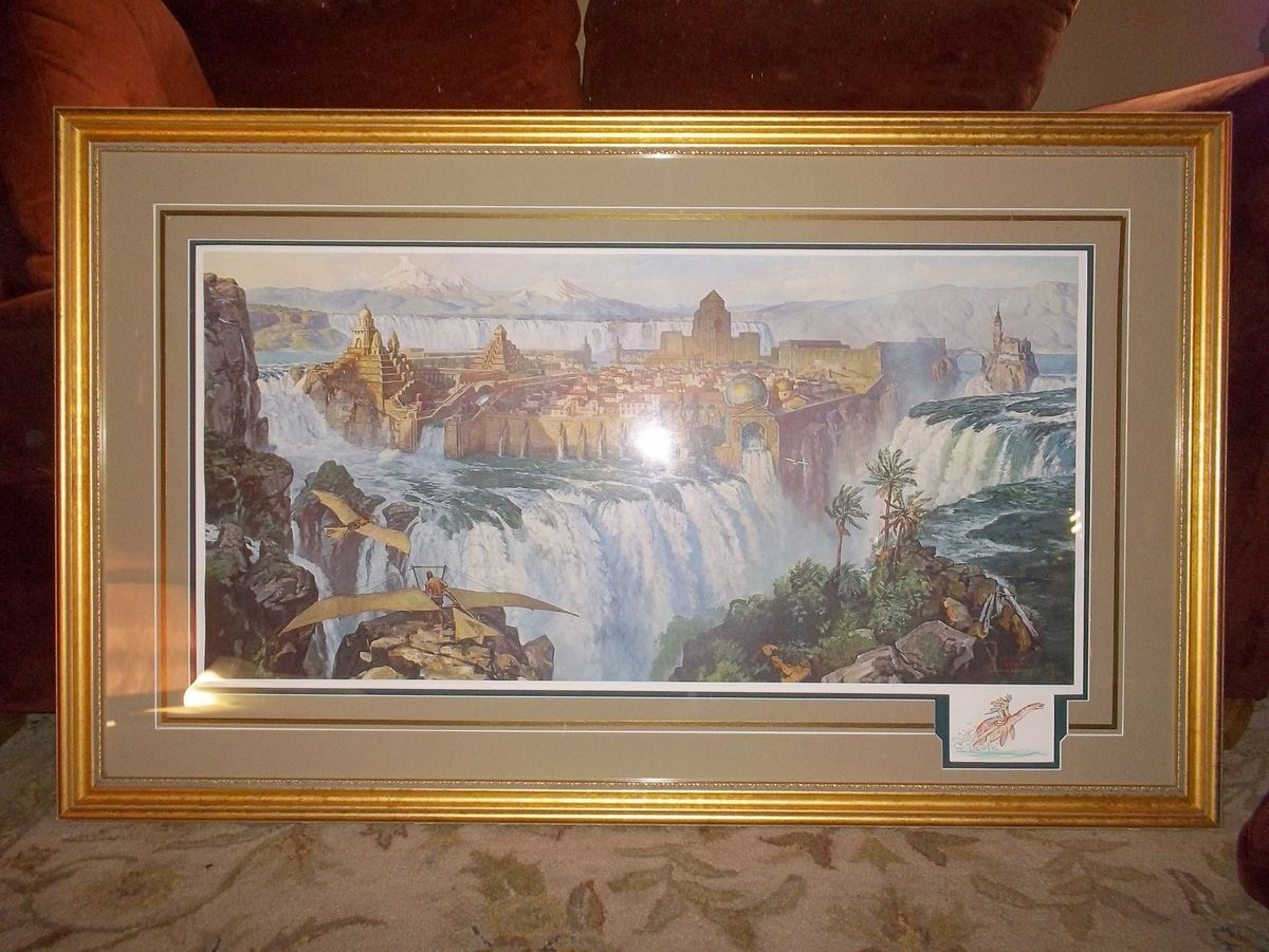 WATERFALL CITY James Gurney Dinotopia 1991 le sn rem 59 250 Rotary