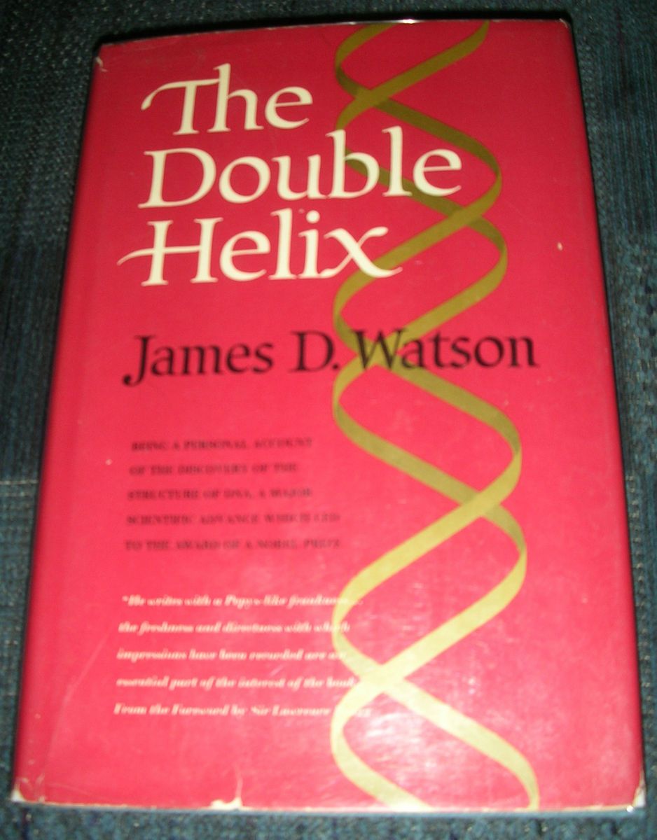 Signed The Double Helix by James D Watson 1st Ed 1968 GAI COA Nobel