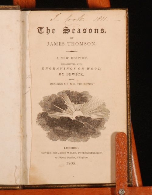 1805 The Seasons by James Thomson Engravings by Bewick